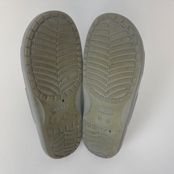 Crocs Iconic Comfort Slip On Sandals Grey Mens Size 13 - Picture 5 of 5